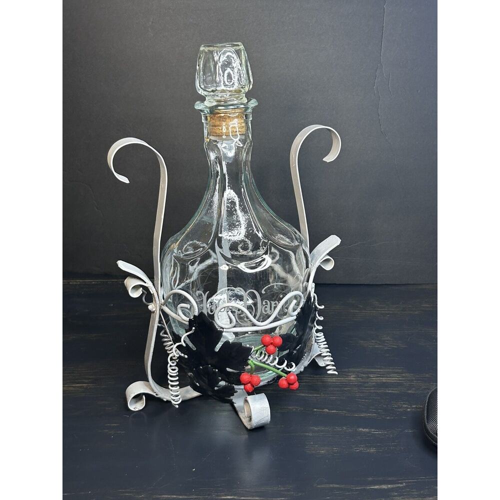 VINTAGE JACK DANIELS Swiveling Decanter Holder (Restored) . W/ J.D. Decanter